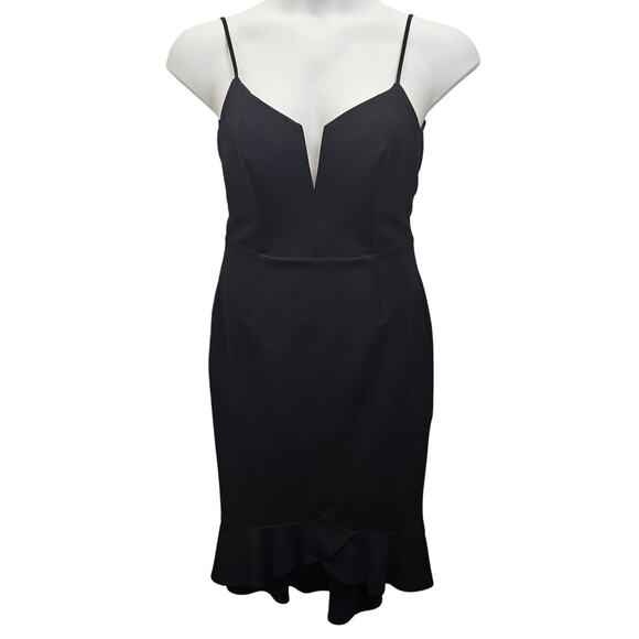 Bardot Kristen Womens Dress 8 M Tulip Drop Hem Nordstrom Cocktail Party Black - Picture 1 of 8